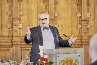 Grußworte von Finanz-Staatsrat Henning Lühr (Foto: Hochschule Bremen / Marcus Meyer Photography)
