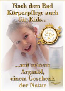 ARGANDORO Das natürliche Pflegeöl für Kinder.