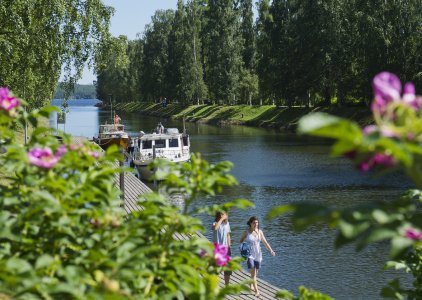 Historischer Kanal in Vääksy bei Lahti. Eine der Sehenswürdigkeiten nahe dem Ort Asikkala.