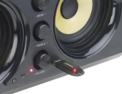 auvisio 2.0-Soundsystem MSX-400 im Holzgehäuse, Bluetooth 3.0, Musik-Player, 60 Watt
