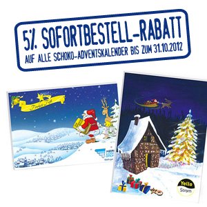 Bis zum 31.10. 2012 gibt es 5% auf alle Schoko-Adventskalender..jpg