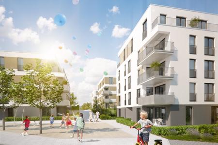 Unverbindliche Illustration des WHS-Projekts im Baugebiet "Quartier Seestraße 80". Foto: Wüstenrot Haus- und Städtebau