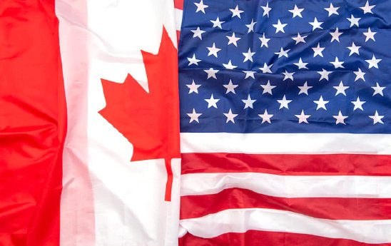 Flagge USA-Kanada