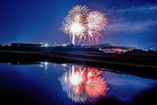 Feuerwerk zum Opel-Treffen