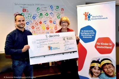 decimo spendet an das Deutsche Kinderhilfswerk e.V.