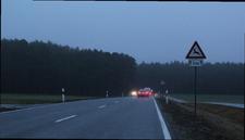 In der Dämmerung steigt die Gefahr von Wildunfällen. Auf Straßenabschnitten mit Warnschildern sollte man besonders vorsichtig fahren. Foto: ARCD