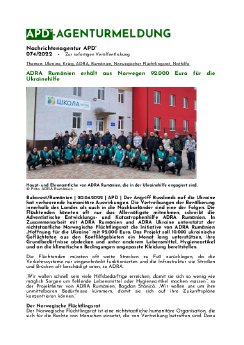 APD_074_2022_ADRA Rumänien erhält aus Norwegen 92.000 Euro für die Ukrainehilfe.pdf