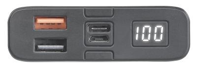 revolt Powerbank PB-520.pd mit Quick Charge 3.0 und USB Typ C PD, 20.000 mAh, 3 A, 18 Watt