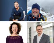 Über zahlreiche Gäste freuen sich der Kardiologe Dr. Stefan Waller, sein Patient Markus Patzer, BIG-Vorstand Markus Bäumer und Moderatorin Steffi Strecker (im Uhrzeigersinn).