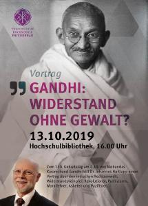 Vortrag von Dr. Hartlapp zum 150. Geburtstag von Mahatma Gandhi