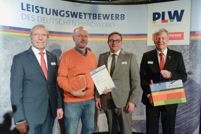 v.l.n.r.: Präsident Alois Jöst, Walter Seiler, die Vizepräsidenten Klaus Hofmann und Martin Sättele