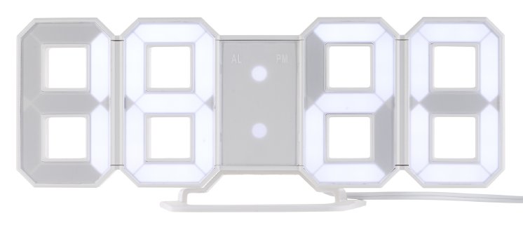 Lunartec Digitaluhr: Große LED-Tisch- & Wanduhr, 7-Segment-Ziffern