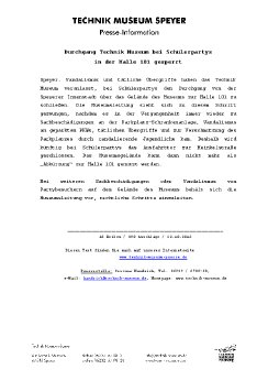 PR Gelände Technik Museum Speyer bei Halle 101 Schüler Partys gesperrt 31.10.12.pdf