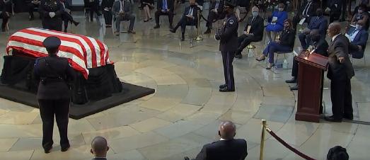 Wintley Phipps singt bei Gedenkfeier für Kongressabgeordneten John Lewis im US-Kapitol