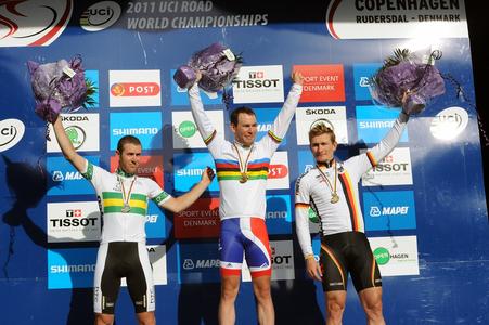 Matthew Harley Goss, Mark Cavendish, André Greipel, Foto: copenhagen2011.dk