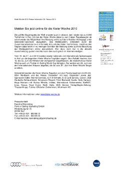 Kieler Woche 2010 Presse-Information _Melden Sie jetzt online für die Kieler Woche 2010.pdf