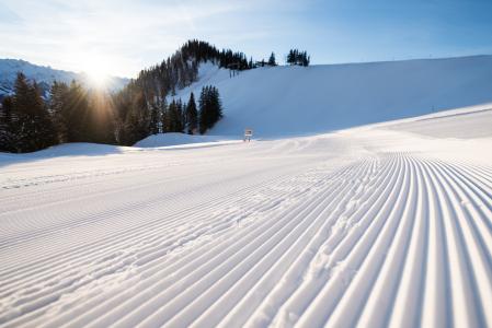 Perfekt gepflegte Pisten in den Hörnerdörfern im Allgäu