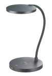 Lunartec Dimmbare COB-LED-Schreibtischlampe mit Ladestation, Qi, Touch, 400 lm