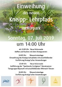 Einweihung des Kneipp-Lehrpfads Bad Berneck