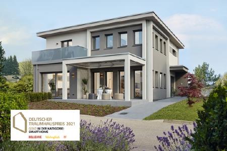 Beim Deutschen Traumhauspreis hat das Ausstellungshaus in Fellbach von WeberHaus Gold erhalten