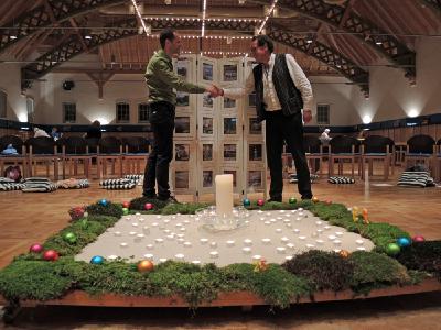 Holistika Geschäftsführer Oliver Drewes (links) und Filmproduzent René Vögtli (rechts) auf dem Reiki Festival im Oktober 2017.