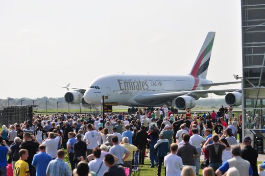 Empfang Emirates A380 in Manchester.JPG