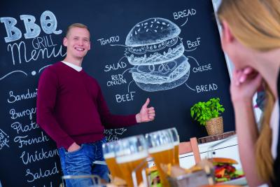 Anwendung Schultafellack Restaurant
