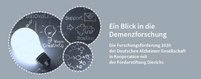Logo zur Vergabe der Forschungsförderung der Deutschen Alzheimer Gesellschaft 2020