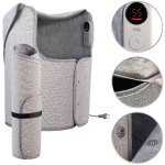 Sichler Haushaltsgeräte Rundes Fern-Infrarot-Heizpanel, 5-stufig bis 55 °C, Timer, 230 Watt