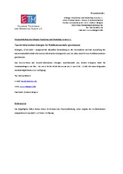 Pressemitteilung - Tourist-Info Erlangen für Publikumsverkehr geschlosse....pdf