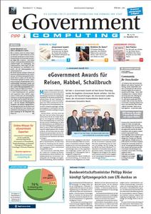 Die Titelseite der Jubiläumsausgabe von eGovernment Computing