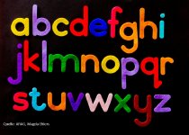 Tafel mit Buchstaben