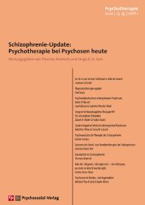 Cover »Psychotherapie«
