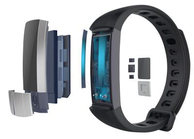 newgen medicals Fitness-Armband FBT-105 mit Blutdruck-Anzeige, Herzfrequenz & Bluetooth, IP67