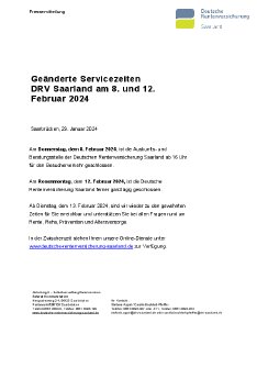 20240129_Geänderte Öffnungszeiten DRV Saarland  am 8. und 12. Februar 2024.pdf