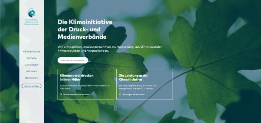 Frisch und übersichtlich: Die Website der Klimainitiative der Verbände in
neuem Design