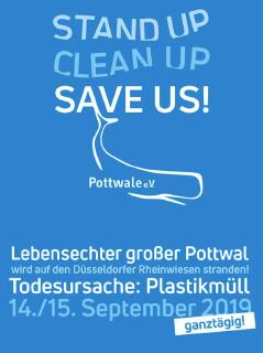 Aktionsplakat: Stand up - Clean up – Safe us