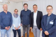 v.l.n.r.: Rüdiger Hirsch, Sylke Jäckle, Meike Bottlender, Markus Heming, Prof. Dr. Michael Berner / Foto: Markus Kümmerle