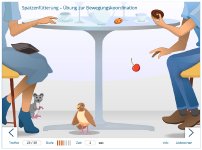 Die neue Übung Spatzenfütterung stärkt die kognitive Flexibilität und die Hand-Augen-Koordination.