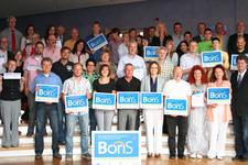 Sie sind stolze Träger des Berufswahl-Siegels BoriS: Vertreter der einzelnen Schule aus dem Gebiet der Handwerkskamm Mannheim (Fotoquelle: Handwerkskammer)