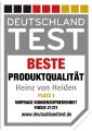 Testsieger für Produktqualität