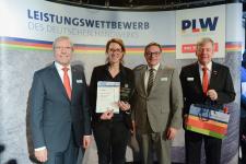 v.l.n.r.: Präsident Alois Jöst, Martina Herrdegen, die Vizepräsidenten Klaus Hofmann und Martin Sättele / Quelle: Thomas Rittelmann