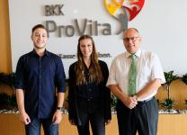 Florian Fink, Lea Göttlich und Eugen Winkelmair (von links nach rechts) freuen sich über die guten Ergebnisse