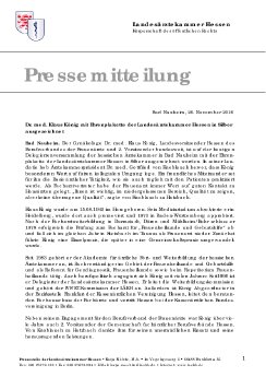 Pressemitteilung Dr. Klaus König mit Ehrenplakette der LÄKH in Silber ausgezeichnet.pdf