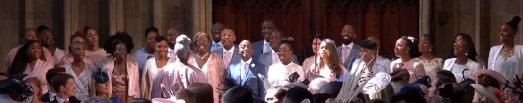 Gospel Chor Kingdom Choir mit Paul Lee bei der Hochzeitsfeier in Windsor / © Screenshot: https://www.youtube.com/watch?time_continue=21&v=odZ9GVuyfkc