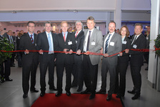 Die Jury des internationalen Innovationswettbewerbs mit Dr. Heinrich-G. Lochte, Bundeswirtschaftsministerium (3.v.li.), und Jurysprecher Christian Schultze (4.v.re.)