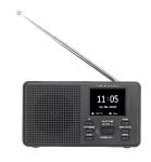 VR-Radio Mobiles Digitalradio DOR-225 mit DAB+ und UKW, LCD-Farbdisplay, Wecker, 8 Watt
