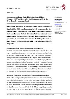 Pressemitteilung Passauer Wolf als führender Ausbildungsbetrieb in der Reha-Branche ausgeze.pdf