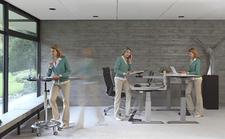 Dynamic standing/sitting in the office. Picture: AGR/officeplus