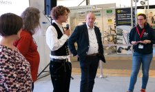 Diskutierten über Glück im Handwerk (von links): Christine Feldhinkel, Thomas Hammer, Felix Göttmann und Stephan Kolb. Rechts: Moderatorin Susanne Bäcker-Valerius von der Handwerkskammer Mannheim Rhein-Neckar-Odenwald